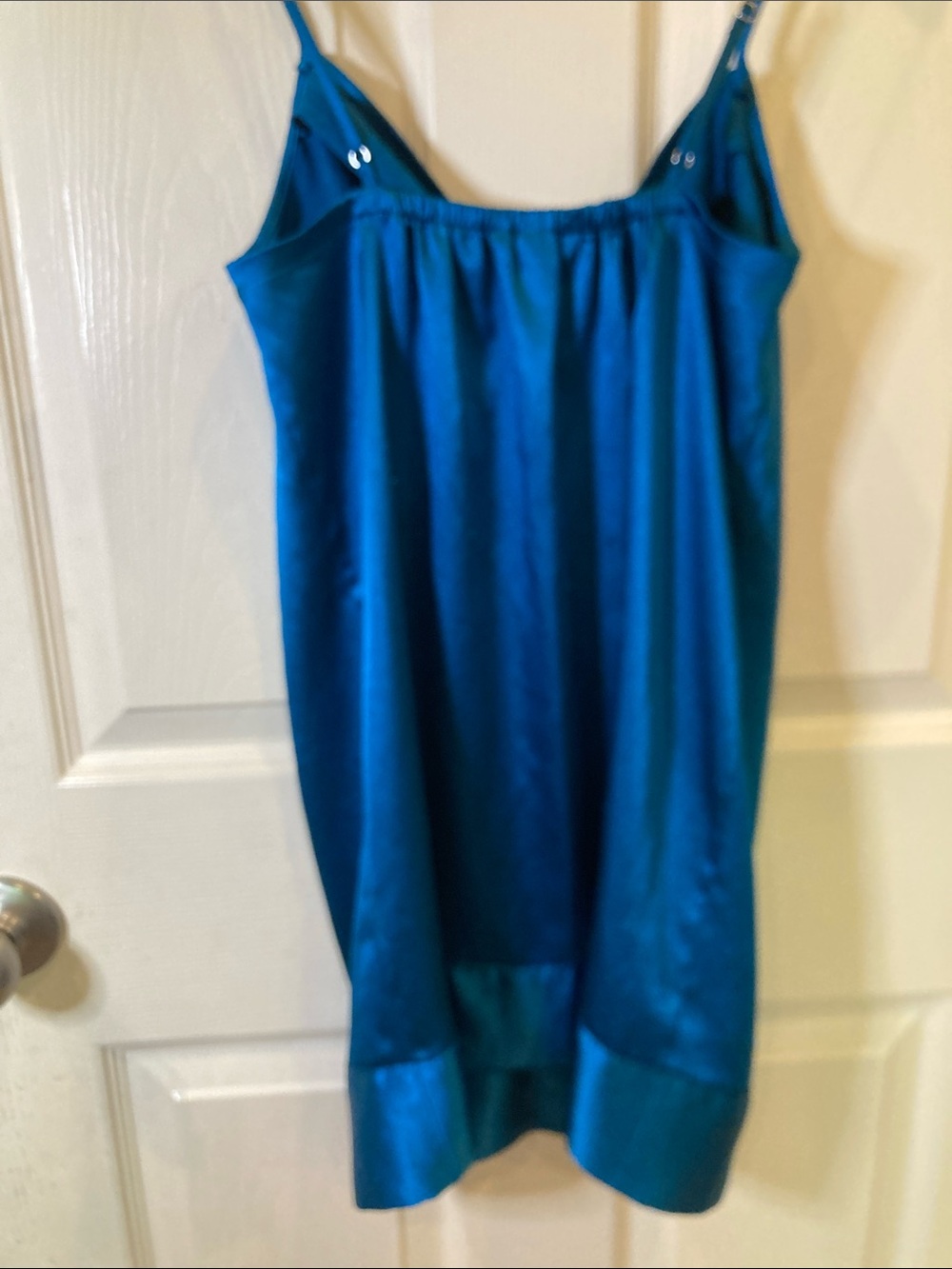 Victoria's Secret Teal Satin Slip Dress - Picture 4 of 9